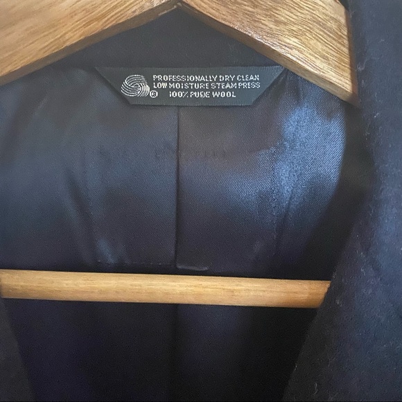 Vintage Pierre Cardin Coat Men's Black Wool Winter Longcoat 1970s